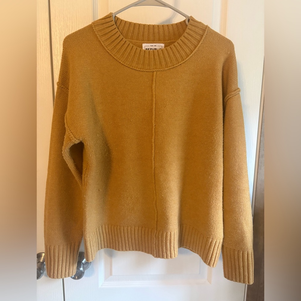 For The Republic Golden Crew Neck Sweater